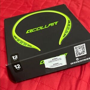 QCollar Black and Green Football Enhancement Neck Collar